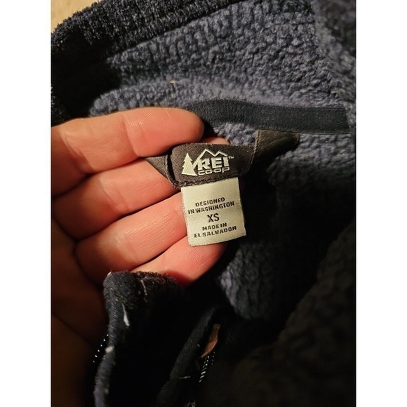 REI Co-op Womens Small FLeece Jacket Heather Slate Gray Mock Neck Full Zip - Picture 4 of 9
